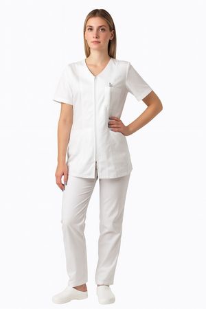 Casacca Medico /infermiera Donna con Zip + Pantalone_0