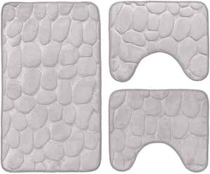 Set Bagno 3 Pezzi Sassolini  in Memory Foam 3D