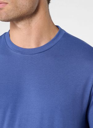 Pigiama Lungo Girocollo Denim e Fantasia Righe di Perofil_1