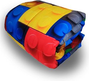 Trapunta Singola Invernale Stile Mattoncini Lego_0