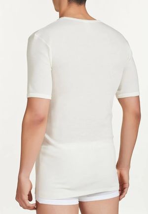 T-shirt ragno mezza manica scollo a v  pura lana art art 060038_0