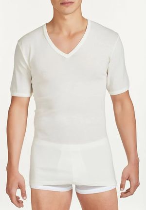 T-shirt ragno mezza manica scollo a v  pura lana art art 060038_1