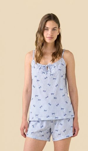 Pigiama Donna Corto Spalla Stretta Estivo di Noidinotte Art. Romantic