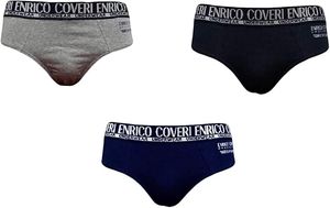 3 slip ENRICO COVERI  in cotone elasticizzato uomo art. ES1000 