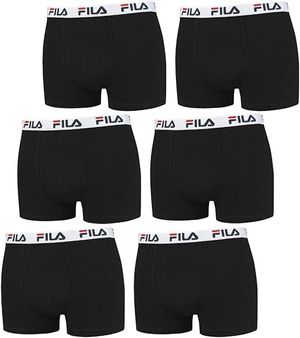 2 boxer Fila da uomo in cotone elasticizzato tinta unita _1