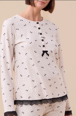 Pigiama Donna in Caldo Cotone con Pizzo Art. Romantic_0