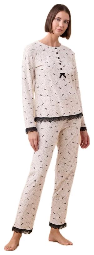Pigiama Donna in Caldo Cotone con Pizzo Art. Romantic