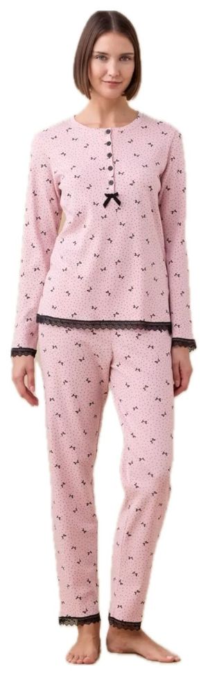 Pigiama Donna in Caldo Cotone con Pizzo Art. Romantic_1