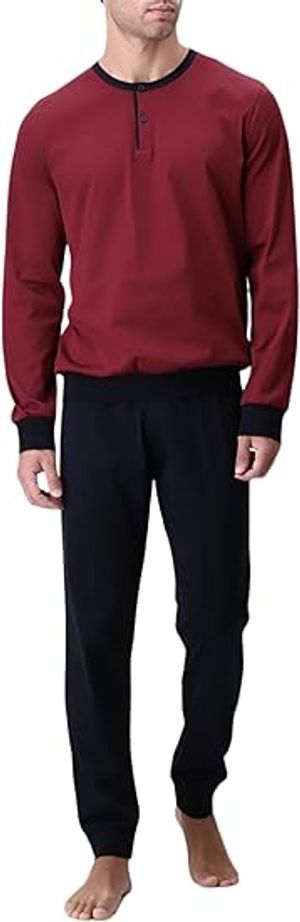 Pigiama Venezia Serafino in Jersey Filo di Scozia di Perofil Art. 350_1