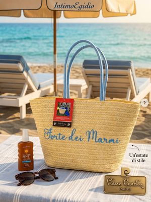 Borsa Mare in Paglia Intrecciata a Mano con Zip di Pierre Cardin_desktop_3