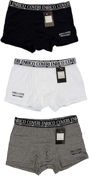 3 boxer ENRICO COVERI  in cotone elasticizzato uomo art. EB1500