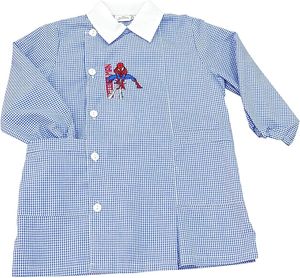 Grembiule Disney quadretti cielo 35% cotone 65% poliestere spiderman