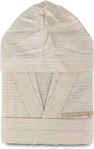 Accappatoio con cappuccio a nido d’ape Sommaruga