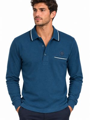 Polo a Manica Lunga Navy Sail
