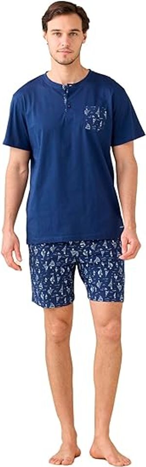 Pigiama Uomo Estivo Blu Navy Noidinotte Art. FC3269AB