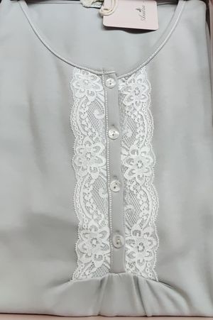 Andra Pigiama donna con bottoni con scollo in pizzo art 9625_1