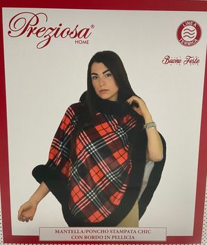 Mantella/Poncho con bordo in pelliccia Preziosa home