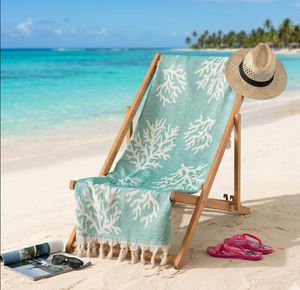 Telo Mare Jacquard con Frange LINEA Oro  Art. Caraibi_0