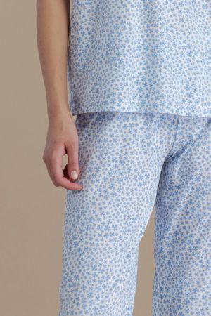 Pigiama Donna Top con Collo a Quattro Bottoni e Pantalone Lungo di Noidinotte_0