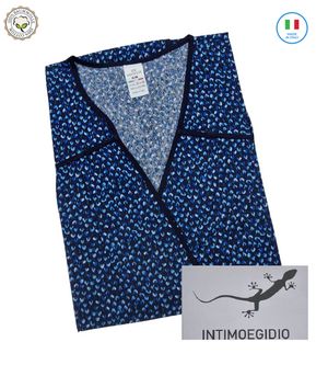 EMMESSE COPRIABITO Ischia Donna 0406 taglie forti Pratico E Comodo in 100% Cotone sanforizzato ad Incrocio