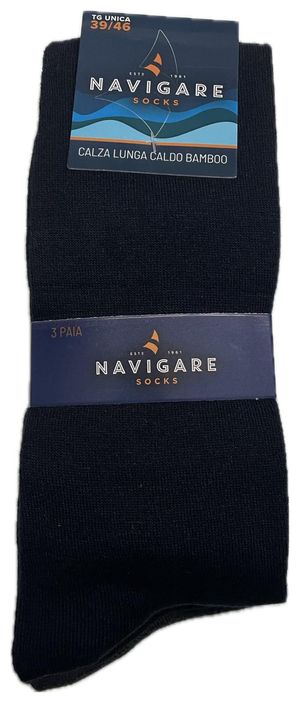 3 Paia Calze Lunghe Uomo Tinta Unita di Navigare