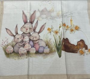 Set 3 Strofinacci Pasqua Linea Oro Art. Happy Easter