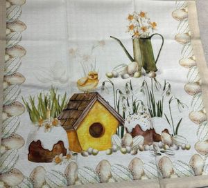 Set 3 Strofinacci Pasqua Linea Oro Art. Happy Easter_1