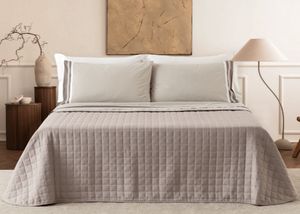 Trapuntino Matrimoniale Misto Lino Art. Blom di Linea Oro