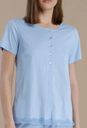 Pigiama Donna in Cotone con Dettagli in Pizzo di Noidinotte_1