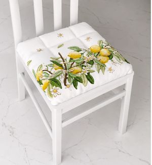 SET 6 Cuscini per Sedia di Zucchissime Art. LIMONI con Laccetti