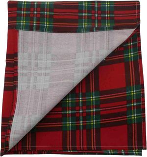 GranFoulard Telo Arredo Copritutto Tartan Scozzese in Cotone di Panama 140x280_0