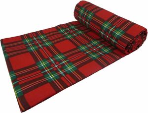 GranFoulard Telo Arredo Copritutto Tartan Scozzese in Cotone di Panama 140x280