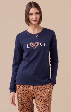 Pigiama Donna Invernale Stampa Animalier di Noidinotte_1