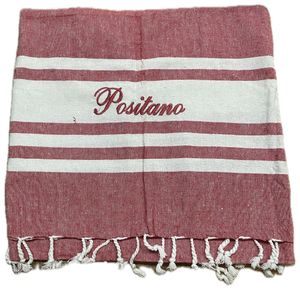 Telo Mare Fouta Ricamato con Borsa – 100% Cotone