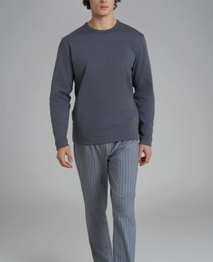 Pigiama Uomo Spigato con Girocollo di Ragno Art. U961NQ_1