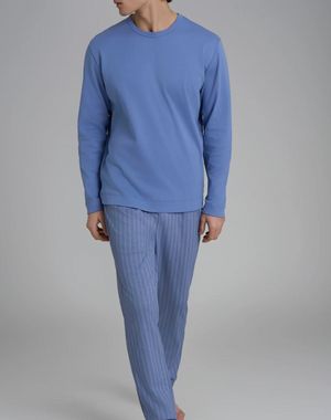 Pigiama Uomo Spigato con Girocollo di Ragno Art. U961NQ_0