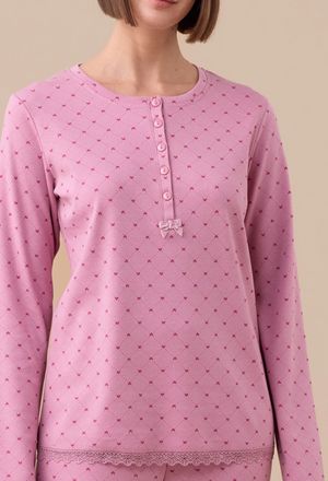 Pigiama Donna in Caldo Cotone di Noidinotte Art. Cuore_0